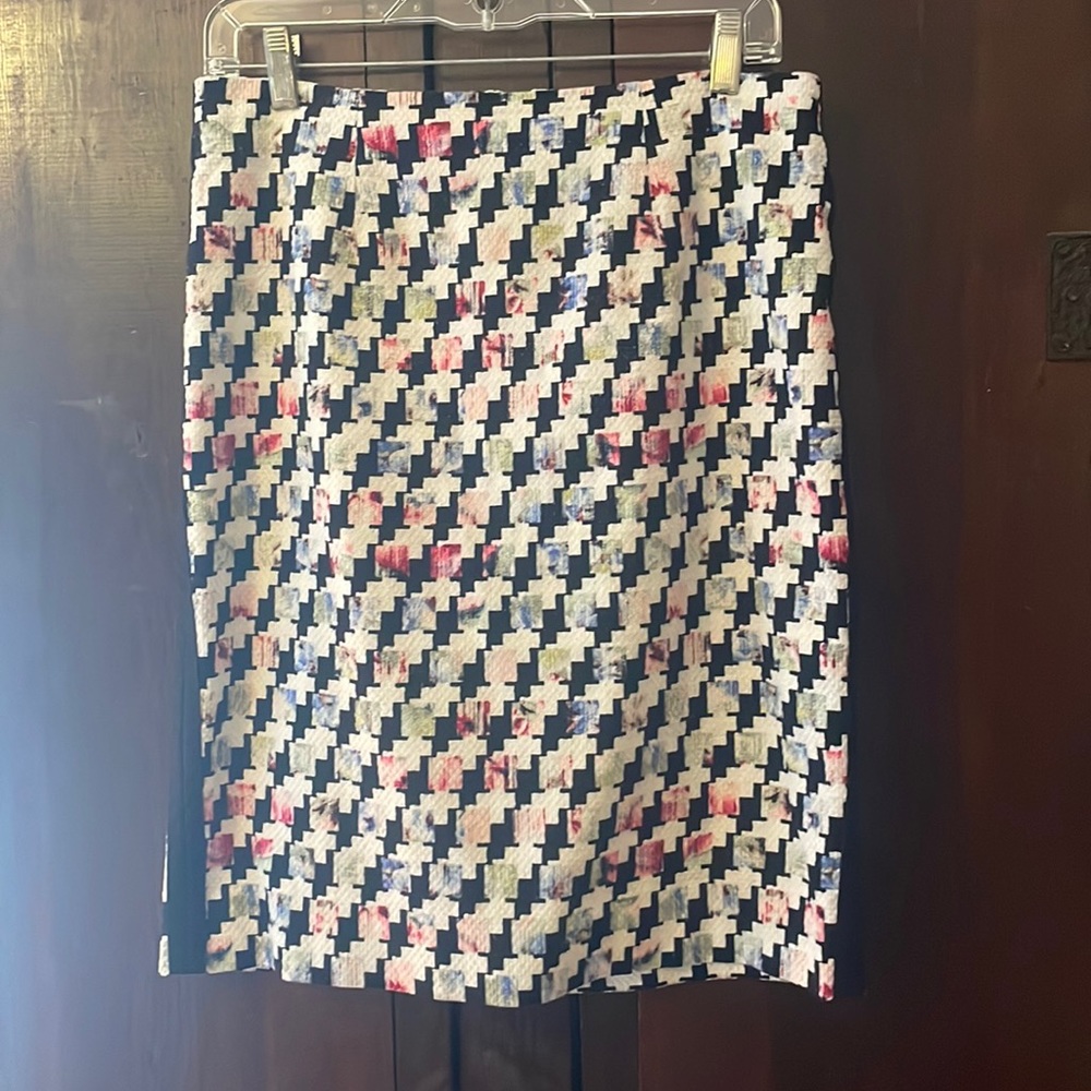 White House Black Market Skirt- Black/White/Pastel